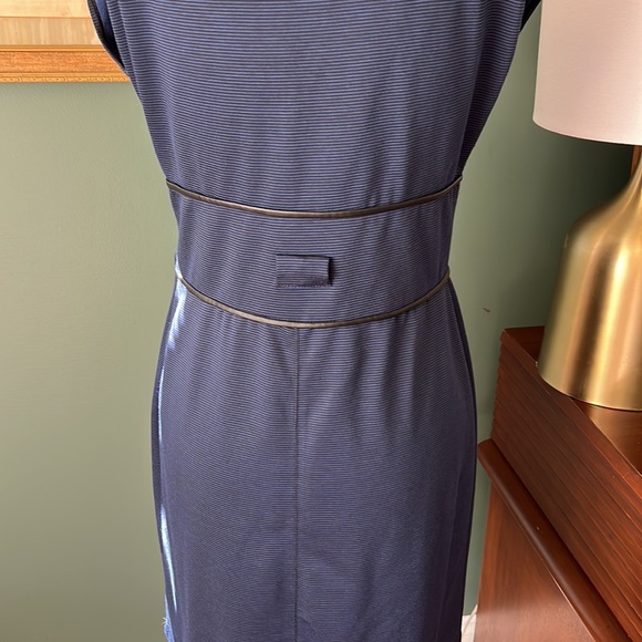Max Studio Blue and Black Striped Dress - Picture 6 of 9